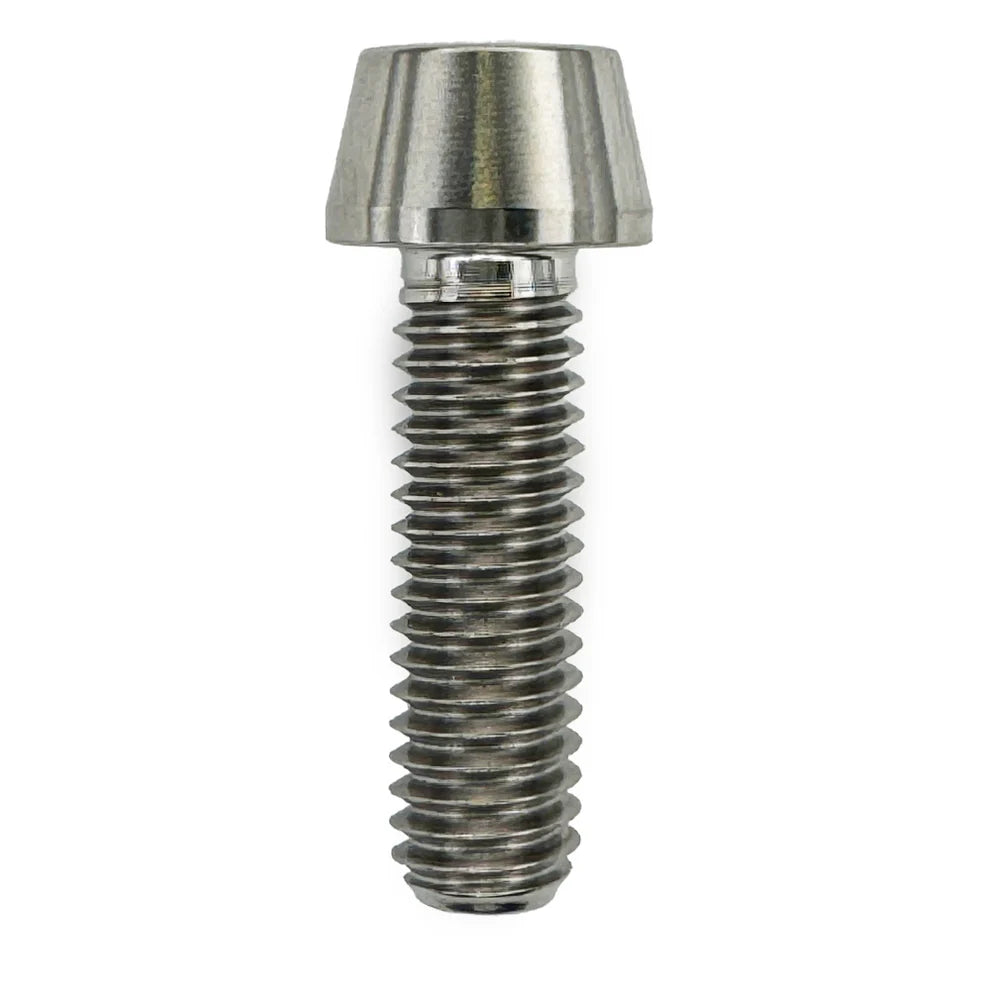 M5 x 18mm tapered head titanium bolt 