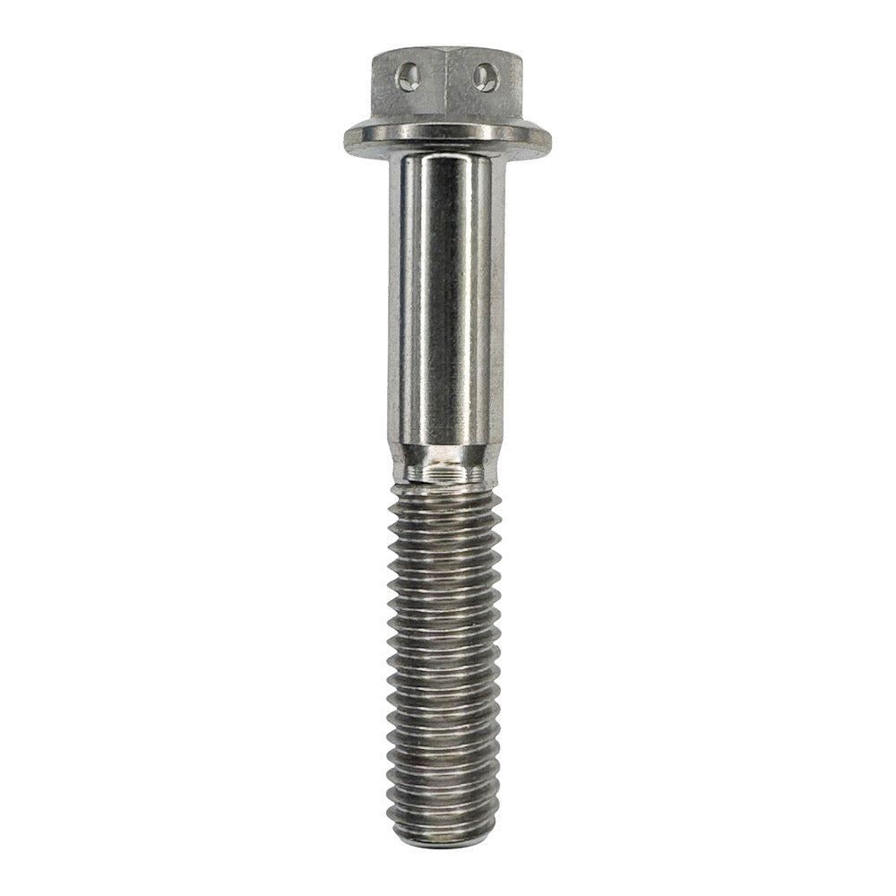 45mm M8 Race Drilled Titanium Hex Flange Bolts 